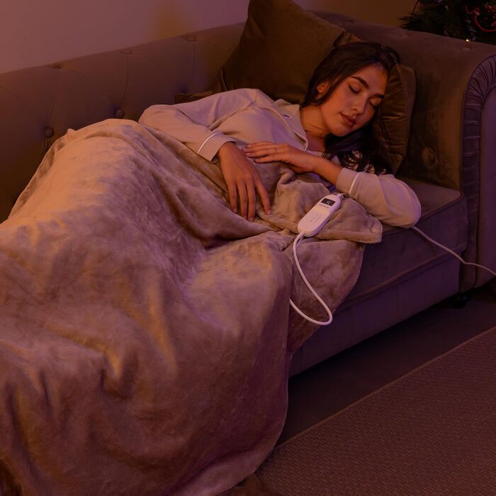 Електрична ковдра Cecotec HeatConfort ThermalBlanket (160x130) з автоматичним вимкненням, 9 температурних режимів та м'яким флісом