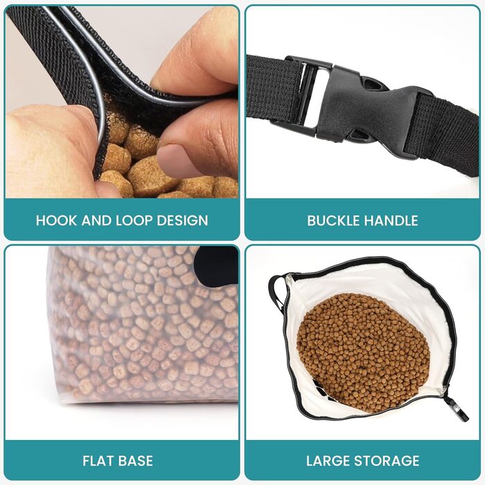 Сумка для зберігання корму для собак BELLE VOUS, 9 л - туристична сумка для корму, зручна для подорожей