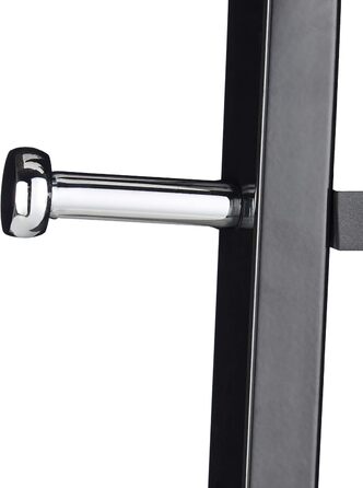 Relaxdays Coat Rack, Stable Standing Clothes Rack made of Metal for Jackets, 175 cm High Clothes Stand, Black