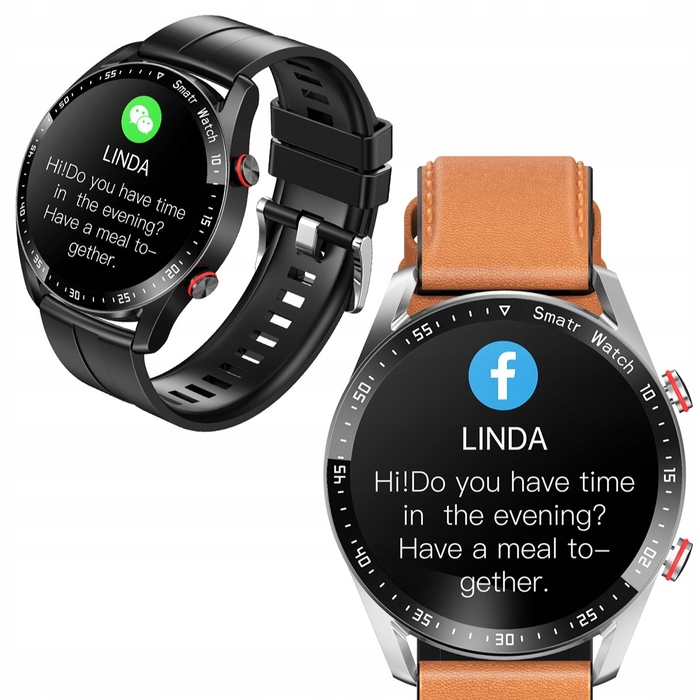 Смарт-годинник DomoGardeno для чоловіків з ремінцем + навушники, чорний