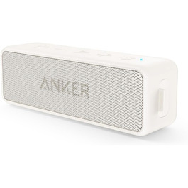 Портативна Bluetooth колонка Anker SoundCore 2, білий: потужний звук, глибокий бас, 24 години роботи, водонепроникність IPX7, сумісна з iPhone, Galaxy та іншими пристроями