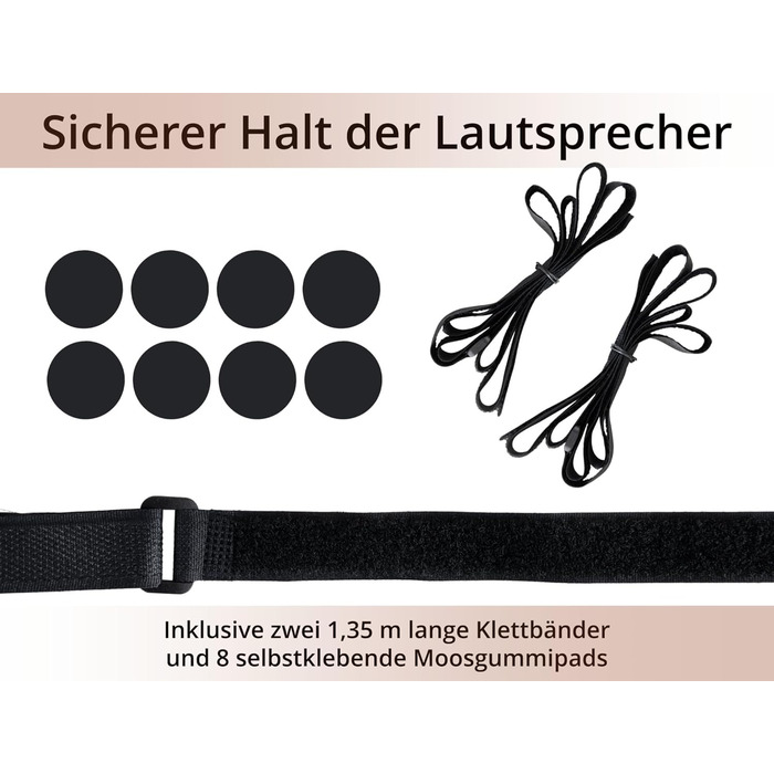 Підставка для колонок Pronomic SLS-282 BK (пара) - Стильний дизайн з 2 скляними пластинами, регульовані шпильки та гумові ніжки, приховане кабельне провідництво, вантажопідйомність 10 кг