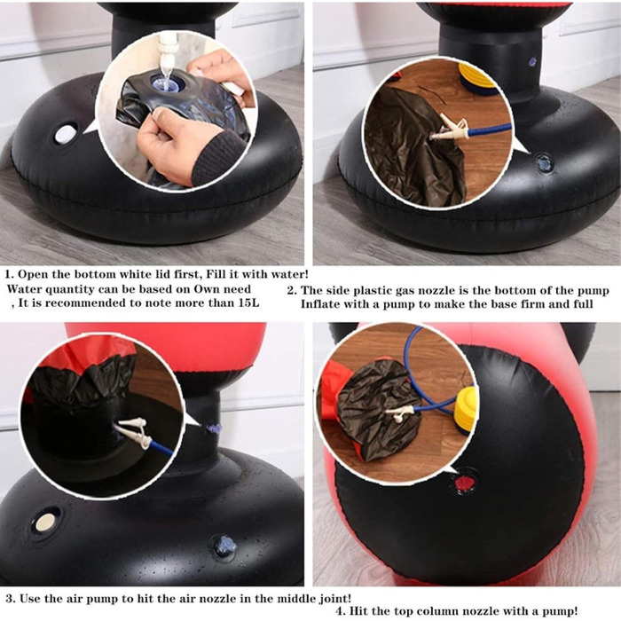 Стенд-боксерський мішок для дітей та дорослих, 160 см, червоний. Підходить для боксу та кікбоксингу