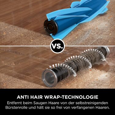 Пылесос Shark Clean & Empty с базой для автоматической выгрузки мусора, до 40 минут работы, беспроводной, самоочищающийся, для шерсти животных, ковров и твердых полов, с LED-подсветкой, тихий, белый/синий, BU3521EU