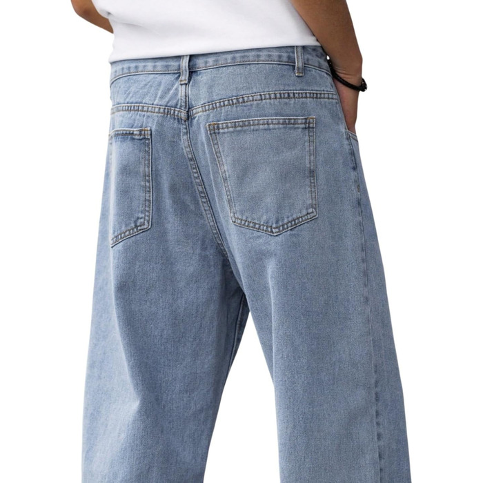 Чоловічі джинси Baggy Y2K Streetwear Vintage - вільні світло-блакитні джинси з широкою штаниною, класичний крій