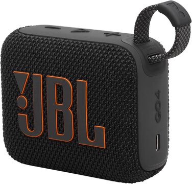 JBL Go 4 Black – Портативна Bluetooth колонка з глибоким басом, захистом від води та пилу, до 7 годин роботи