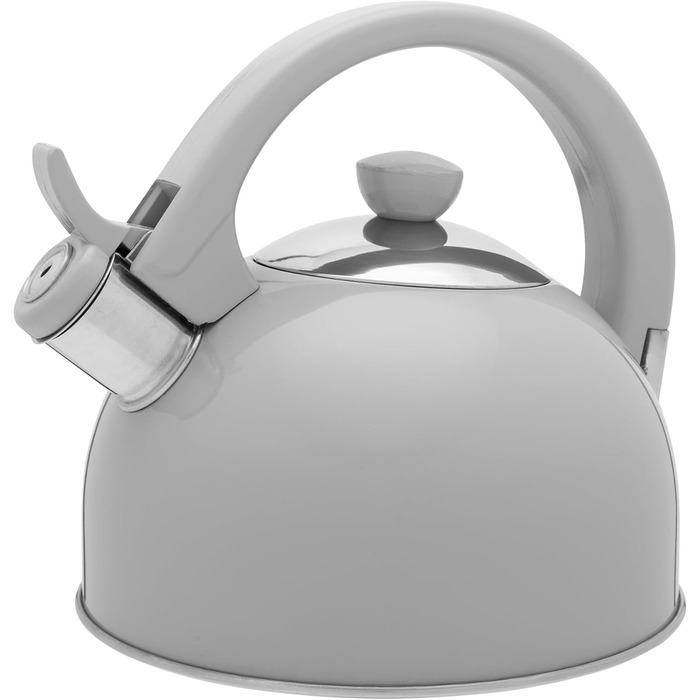 Чайник електричний з нержавіючої сталі Galicja Molly, 1.7л, зелений (сірий), для плити/індукції