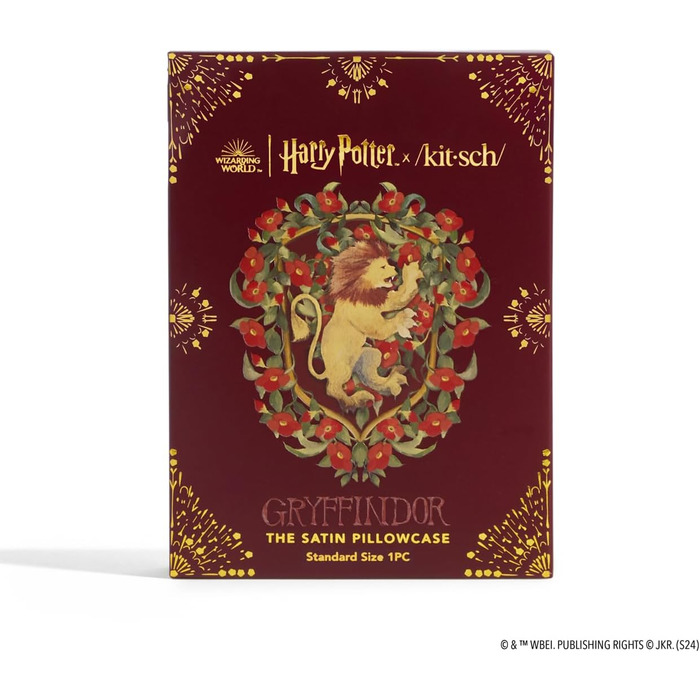 Kitsch Harry Potter satin pillowcase with zipper for hair and skin, softer than silk pillowcases, machine washable, wrinkle-free, standard size pillowcases