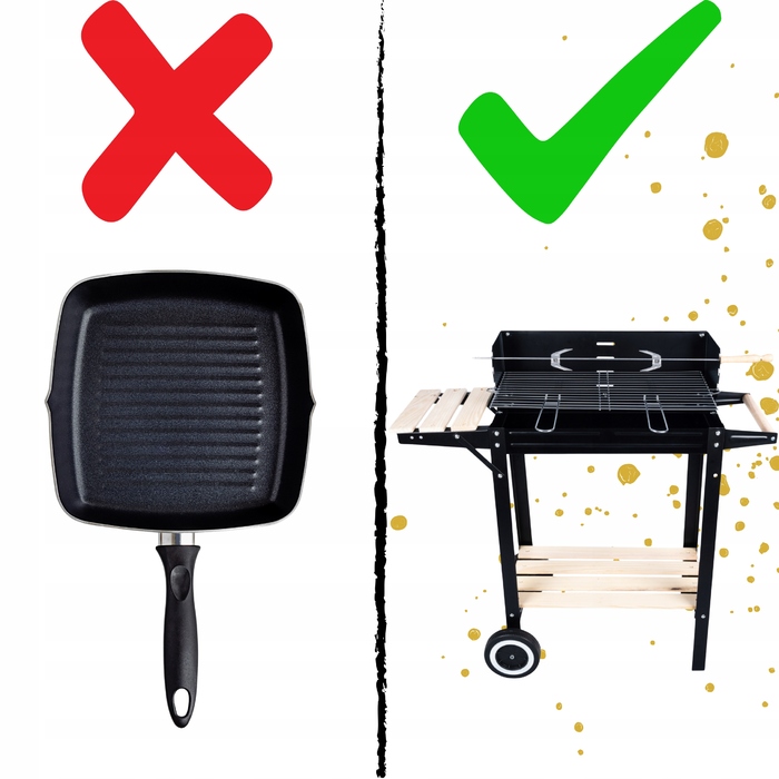 Великий вугільний садовий гриль BBQ XL на колесах з регулюванням та рожном