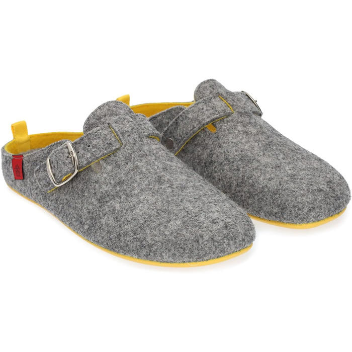 Тапочки Andrés Machado Unisex Dynamic, сірий та жовтий, 43 EU