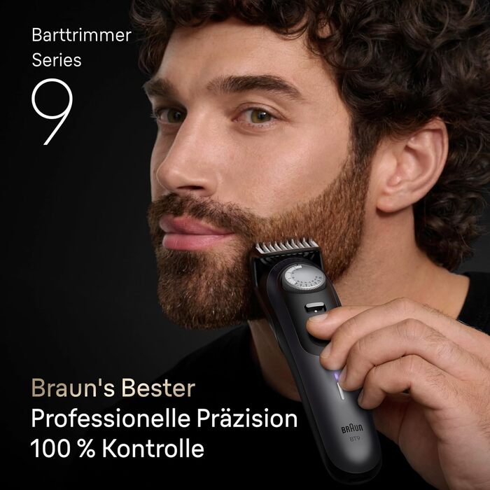 Триммер для бороди Braun Series 9 BT9565: професійний набір 14 насадок, титанове лезо, акумулятор до 180 хв, водонепроникний, 52 налаштування довжини