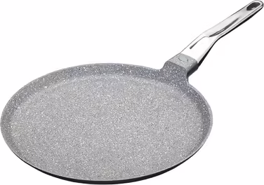 MasterClass Induction-Compatible Non-Stick Pancake & Crepe Pan, Die-Cast Aluminum, 28 cm, Grey