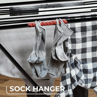 Сушарка для білизни Vileda King з мотузкою 20 м, тримач для дрібних речей, білий/чорний