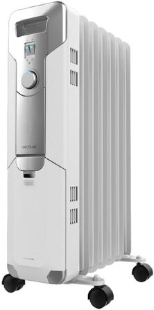 Електричний масляний радіатор Cecotec ReadyWarm 11000 Space, 2500 Вт, 11 ребер обігріву, 3 режими, 25 м², білий