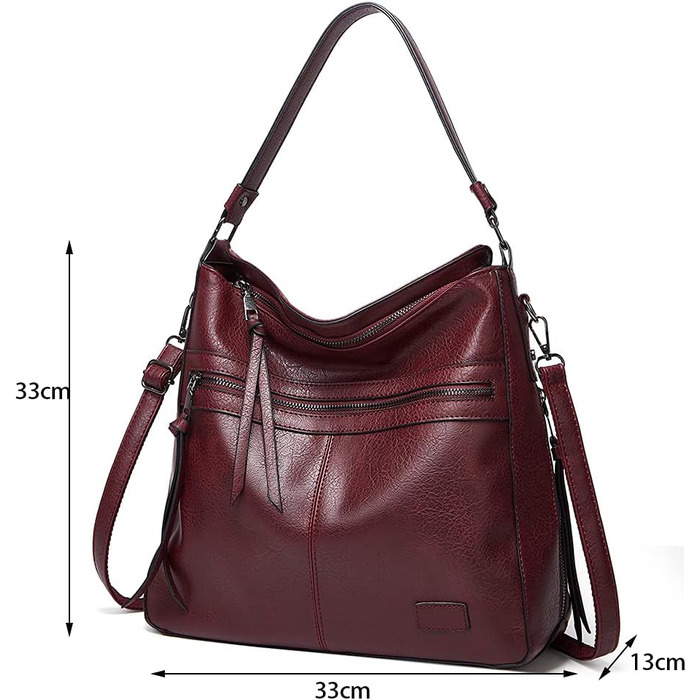 Сумка жіноча шкіряна Burgundy - шопер на плече та ручку, елегантна сумка-тоут