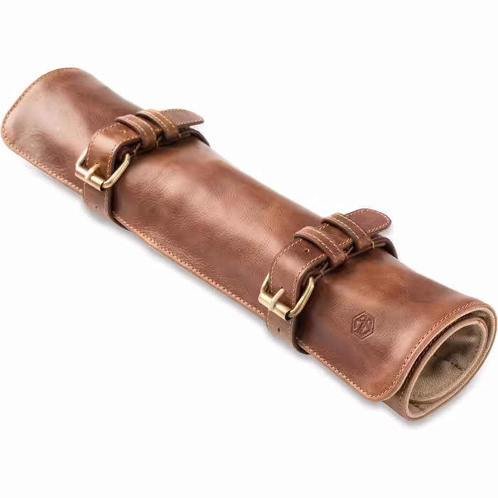 Chef's Knife Bag Leather - Genuine Leather Chef's Knife Roll Large – Knife Bag Chef's Knife Lockable - Chef's Bag Sam