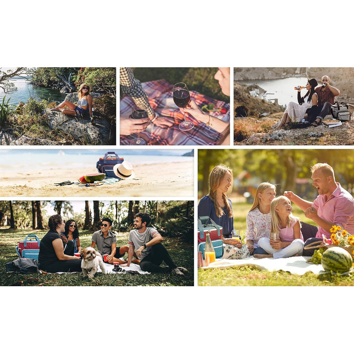 Термосумка 30 л - ідеальна для кемпінгу, пікніка, фестивалю, зберігання їжі та напоїв. Колір: морська хвиля