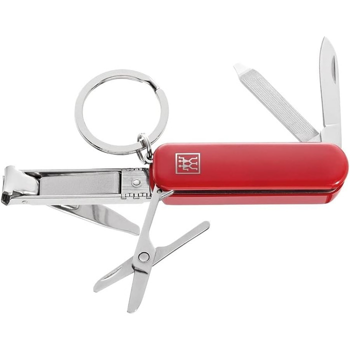 Набір для манікюру та педикюру ZWILLING Multi-Tool (брелок з ножицями для нігтів, кусачками та пилочкою), червоний, 60 мм