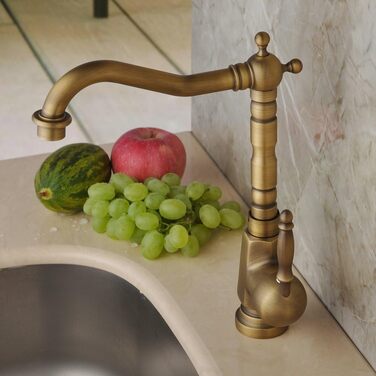 Кухонний змішувач з одним важелем Einlochmontage з нержавіючої сталі з поворотним виливом, керамічний картридж