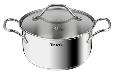 Каструля з кришкою Tefal Intuition для індукційних плит, нержавіюча сталь, 2,9 л, 20 см