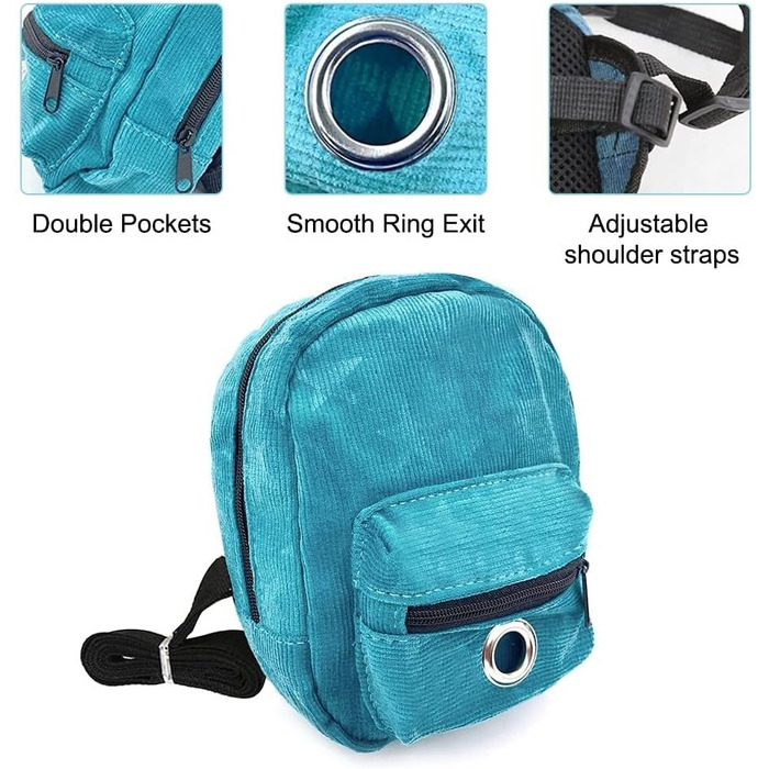 Рюкзак для собак маленьких порід Dongker з повідком 1,2 м, з дозатором для відходів, для прогулянок