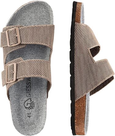 Giesswein Merino Slides жіночі - Шльопанці з ергономічною устілкою з корку - Комфортні сандалі з регульованими ремінцями з ажурного трикотажу - Домашні капці з мериносовою устілкою 39 EU Sandmelé
