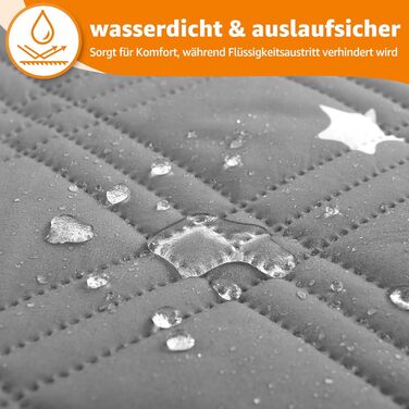 Водонепроникний килимок для собак Pick For Life, 137x208 см. Захист диванів та ліжок. Легко миється, підходить для великих та маленьких собак (сірий & білий)