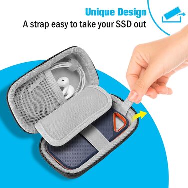 Чохол для SSD дисків SanDisk Extreme PRO/Extreme Portable SSD/Crucial X8 Portable SSD ProCase - чорний