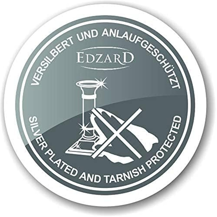EDZARD Set of 6 Coasters Bruges (Ø 9 cm) in Silver - Saucers as coaster, coasters for glasses, cup coasters - in round shape for pots, candles, glasses, drinks instead of beer mats