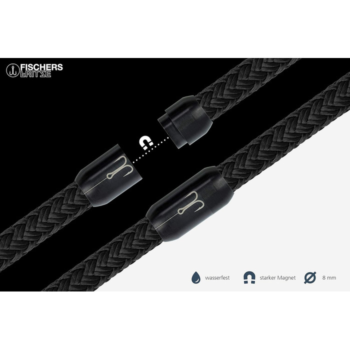 Браслет на руку Fischer Fritze для плавання та віндсерфінгу, чорний, ручної роботи, водонепроникний, 24 см