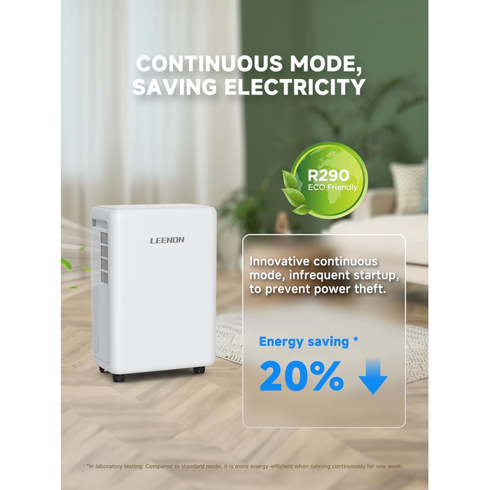 Електричний осушувач повітря 12L/день, тихий, з таймером, фільтром та захистом від дітей, смарт-режим, економний, проти цвілі та вологи