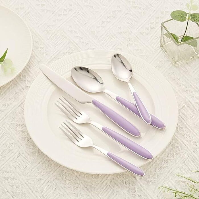 Набір столових приборів Exzact Rostfrei Stahl (нержавіюча сталь) EX07 (Фіолетовий, 16 шт.)