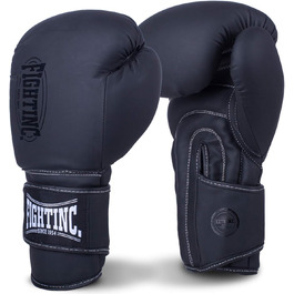 Боксерські рукавички Fightinc. Muay Thai Shadow - 10, 12, 14, 16oz для тайського боксу, K1, MMA, чорні