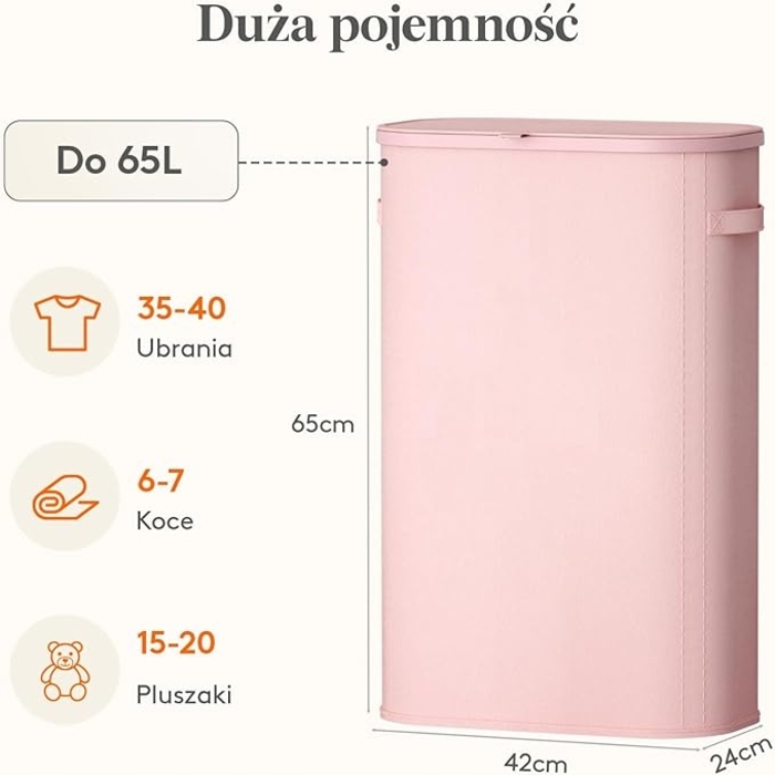 Вузький кошик для брудної білизни та одягу — компактний контейнер для ванної кімнати та спальні