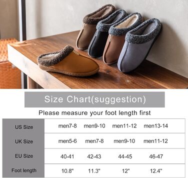 Чоловічі халати з замші з меморі-піною, для дому та вулиці, теплі зимові халати з неслизькою підошвою, подарунок для чоловіків, тата, чорний 47/48 EU