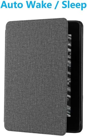 Чохол MOKASE для Kindle Paperwhite 5/6/7 (2012-2016), Cloth Grey, з функцією авто-вимикання