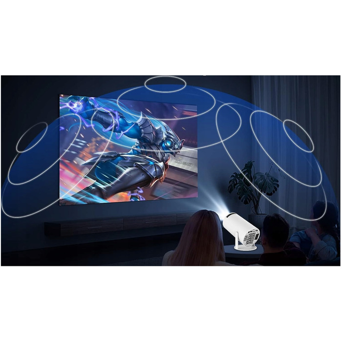 Смарт-проектор HY300 PRO 2026 Android 13, 2/16ГБ, HD + 4K, WiFi, з поворотним корпусом