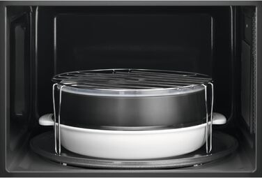 Мікрохвильова піч AEG MFB252DB з грилем, 25 літрів, 900 Вт, інверторна технологія, чорний колір