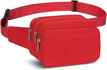 Поясна сумка на пояс для чоловіків та жінок, спортивна, для подорожей, прогулянок з собакою, червона