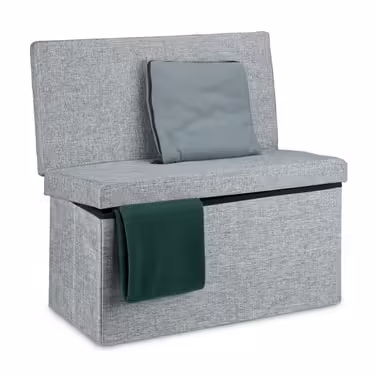 Relaxdays Folding Stool with Backrest L