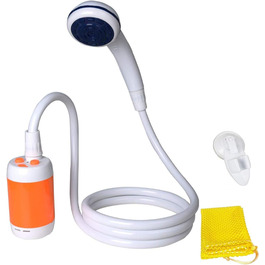 Laserbeak Portable Shower Electric Shower Camping Shower with Built-in 4800mAh Batteries and Shower Head Shut-off Valve (Shower without Water Valve)