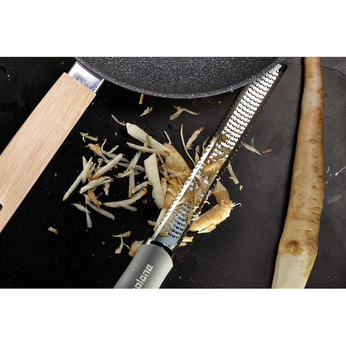 Сковорідки ALLUFLON Etnea Wood антипригарні, набір 20/24/28 см, алюміній, чорні, кам'яна поверхня