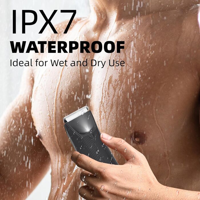 Триммер для тіла INVJOY Manscape: чоловічий триммер для тіла, триммер для паху, вологостійкий, USB-C, з LED-підсвічуванням