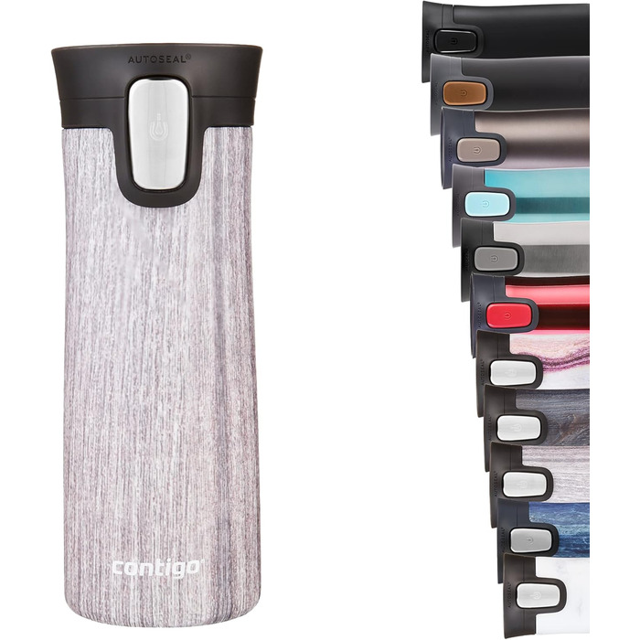 Термокружка Contigo Pinnacle Autoseal з нержавіючої сталі, 420 мл, вихідний отвір, без BPA, для кави з собою