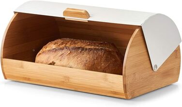 Блокнот для хліба Zeller 25365, бамбук/метал, 39 x 27 x 19 см, для зберігання хліба, стильний, безпечний для продуктів харчування