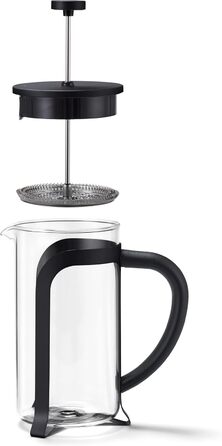 Тчибо Френч-прес для приготування кави вручну, 800 мл, з термостійкого боросилікатного скла, нержавіюча сталь, чорний