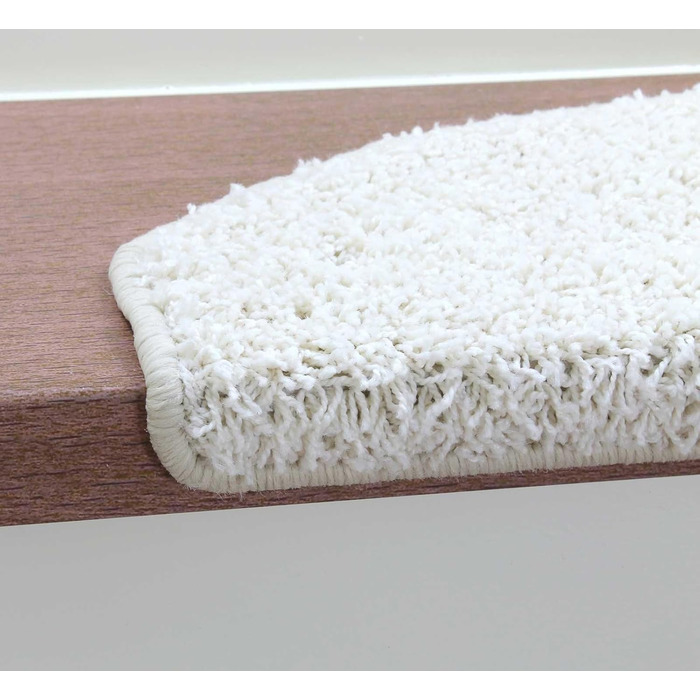 Ступінчасті килимки Kettelservice-Metzker Shaggy - набір 15 шт. (кремовий)