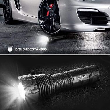 LED ліхтар надпотужний 3300 люмен, ручний, з регулюванням фокусу для кемпінгу, туризму та активного відпочинку