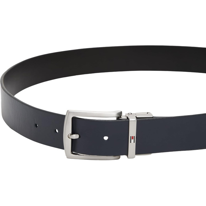 Чоловічий ремінь Tommy Hilfiger Denton 3,5 см, двосторонній, синій (Space Blue / Black)
