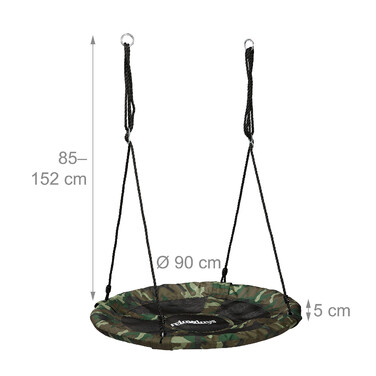 Relaxdays Camouflage Bird Nest Swing